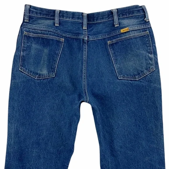 Vintage Rustler Jeans, Authentic Distressing and Grunge, Made in the USA - Picture 8 of 14